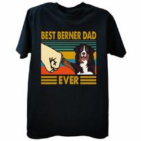 Best Berner Dad Ever Funny Bernese Mountain Dog Owner Tee Tops Round Neck Short-Sleeve Fashion Tshirt Clothing Casual T-shirts S juoda