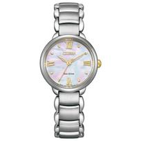 CITIZEN L ROUND Collection Watch Light-Powered Eco-Drive EM0927-87Y Women's sidabras