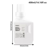 400/600/1000 ml didelės talpos buitinis minkštiklis, skalbimo priemonių butelių laikymo konteineris, šampūno, dušo želė dozatorius 400ml balta