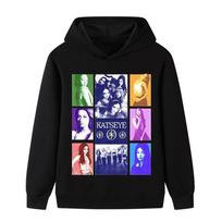 B1315 Kids Girls KATSEYE Printed Casual Outerwear Long Sleeves Hoodie 100cm juoda