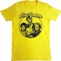 Vyriški The Golden Girls aktorių komanda Stay Golden Retro Vintage Geltoni Marškinėliai Vyrams Moterims Topas Naujas S