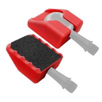 NonSlip Bicycles Pedal Adapters Bicycles Flat Step Converter Portable Bike Pedal Adapter Edges Serrated Texture raudona