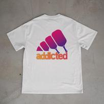 Pickleball Addicted Paddle Fist Graphic Unisex T-Shirt Back Print S