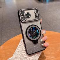 Glitter Luxury Magnetic Phone Case for Apple 16ProMax & iPhone 15 - Sparkling Diamond Butterfly Design, Anti-Fall, Premium Feel iPhone 17 Pro