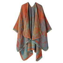 Luxury Elegant Winter Warm Fleece Shawl Thicken Outdoor Cashmere Shawl Cape Vintage Plush Wraps Scarf Evening Dresses