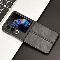 Croco Skin PU Leather Back Cover Case for ZTE for nubia Flip2 / for nubia Flip 2 6.9'' Hard Matte Front and Back New Design For ZTE nubia Flip2/Libero Flip2 tamsiai pilka spalva