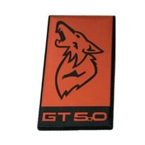 Automobilio priekinės grotelės Ženklelis Sparnas Šoninė Galinė Bagažinė Galinės durys Vilko Ženklelis Lipdukas Emblema Decal Silver&Black COYOTE Badge Sticker white