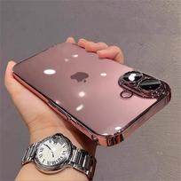 Luxury Plating Lens Protection Transparent Case For iPhone 17 Air 16 Pro 15 14 Plus 13 12 11 Pro Max Soft Silicone Clear Cover For iPhone 11