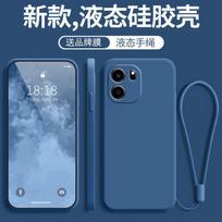 For Oneplus Nord CE 6 5G Cases Liquid Silicone Lanyard Soft Case Lens Camera Protective Shockproof Cover For Oneplus Turbo 6V For Oneplus ACE 6V tamsiai mėlyna spalva