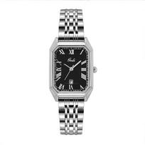 Fashion Light Luxury Small Square Plate Calendar Steel Belt Niche Student Exam Waterproof Quartz Watch