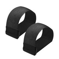 2pcs Non-Slip Leg Exerciser Pedal Straps Adjustable Durable Elliptical Machines Pedal Straps Universal Bike Pedal Straps Fitness black