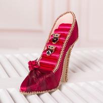 Elegant Velvet Ring Display Stand Luxury High Heels Jewelry Display Rack  Jewelry Store C