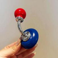 Japanese Style Cute Dopamine Color Wall Hooks Magnetic Clothes Hanger Multi-Use Entryway Holder for Hats Or Bags mėlyna