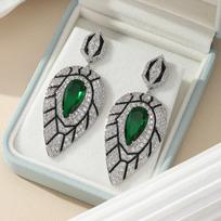 2026 Light Luxury High-end Geometric Rhombus Water Drop Earrings, Slightly Inlaid Zircon   Trend Earrings, Earrings, Pendants for Women