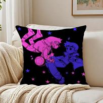 Fashion Cartoon S-Scott Pilgrim T-Takes Off Cushion Cover Linen Pillowcase Soft For Sofa Bed Home Room Decor Peach skin 18*18(CM)-1Pcs