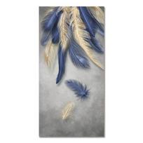 Modern Abstract Luxury Wall Art Golden Feathers Gold Deer Canvas Painting Nordic Posters and Prints for Living Room Decoration 20x40cm