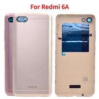 For Xiaomi Redmi 6A Back Battery  Rear Door Housing  Replacement with Power Volume Buttons Camera 1 SIM Black