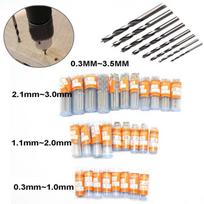 10 vnt./dėžutėje Rankinis HSS tiesiojo koto sukamasis grąžtas metalui greitaeigiam plienui 0,3–3,5 mm PCB mini medienos gręžimo papuošalų įrankių antgalis 0.7mm