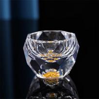 50ml Luxury Crystal Glass Vodka SGlass Sake Teacup Glass Bar Liqueur Double Bottom Gold Foil Glass Tea Cup 50ml