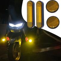 4 vnt. Atšvaito šviesos Atspindinčios juostelės Atsarginė dalis priekabai Dviračiui Automobiliui Style C Yellow