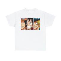 Luffy One Piece Manga Mens T Shirt Cotton Crew Neck Short Sleeve Tops Tee Casual Clothing Vintage Harajuku Hip Hop Couple Unisex S