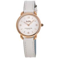 COACH Delancey Slim White Dial White Leather Ladies Watch balta