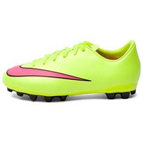 Nike Mercurial Victory 5 Jr Ag Artificial Grass Non-Slip Shock Absorption Low-Top Soccer Shoes Kids sneaker Green Red 651637-760 32