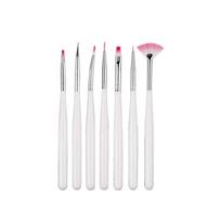 7pcs/set Nail Painting Brushes UV Gel Acrylic Nail Art Brush Manicure Brush P