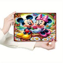 8x12 Inch Disney Mickey and Minnie Mouse Romantic Garden Metal Wall Art – Vibrant Iron Decorative Sign for Bedroom, Cafe, School 20x30cm（7.8x11.8inch）