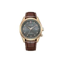 CITIZEN Šviesos energija varomas kvarcinis mechanizmas Odinis dirželis Laikrodis 43 mm Vyriški laikrodžiai Pilkas ciferblatas CB0273-11H Gray Dial