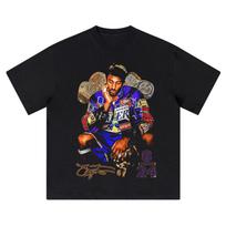 Kobe Bryant 8/24 Championship Rings Casual Graphic Print Short Sleeve Crew Neck S