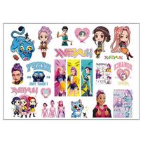 Kpop Raganių Medžiotojai Vaikų Animacinis Tatuiruotės Lipdukas Mielas Spalvotas Merginų Grupės Cos Perkeliamas Lipdukas 12*19CM pink