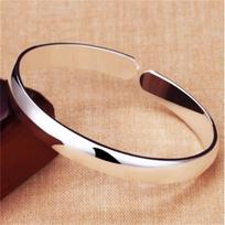 New Luxury Design Wedding Silver Bangle Adjustable Open Mouth Bracelet Fashion Jewelry