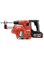 DCK Akumuliatorinis bešepetėlinis perforatorius su nusiurbimu SDS+, 2,6J , 20V, KRHDE20V-26R2KIT, DCK (2x8,0Ah akumuliatorius, įkroviklis)
