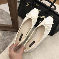Luxury Lace Tie Leg Silk Ballet Flats Woman Square Toe Bowknot Ballerinas Ladies Wedding Mary Janes Shoes Woman Shoes 35