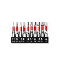 10/12/34 pcs Non-Slip Magnetic Hex Screwdriver Bits 1/4  Hex Shank S2 Steel Deep Hole Drill Bits 50mm Length High Hardness