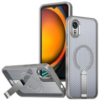 Magnetic Kickstand Holder Case For Samsung Xcover 7 Pro Magsafe Wireless Transparent Matte Phone Cover For Galaxy Xcover 7 Pro For Xcover 7 Pro pilka spalva