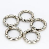 5Pcs/lot Metal O Ring Spring Clasps Openable Round Carabiner Keychain Bag Clips Hook Dog Chain Buckles Connector For DIY Jewelry 18x10.5x3.6mm sidabras