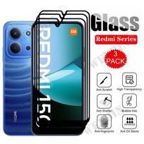 3 Pcs Tempered Glass For Redmi 15C Screen Protector On Redmi 15 Note 14 13 Pro Plus+ Protective Cover Glass Redmi 15C 4G