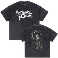 My Chemical Romance The Black Parade Washed Vintage T-shirt Men Women Punk Emo Rock Skeleton T Shirts Male Oversized Streetwear S įvairiaspalvis