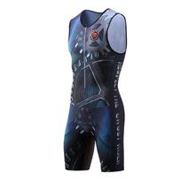 Men's triathlon sleeveless onesie plaid checkered mountain bike road bike cycling suit breathable quick drying suit XXS