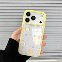 ins colored stars are suitable for Apple 17/16Promax mobile phone case, transparent and cute iPhone15 protective case 14. Apple 11
