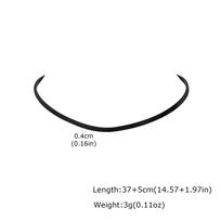 Gothic PU Leather Choker Adjustable Women's Stainless Steel Gold Plated Sun Pendant Waterproof Aesthetic Punk Trendy Jewelry