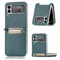 For Samsung Z Flip 7 6 5 2 Flip7 Flip6 Flip5 Flip2 Accessories Case for Samsung Galaxy Z Flip4 5G Flip3 Flip 4 3 Leather Bag Galaxy Z Flip7 žalia