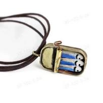 New creative sardine can ring pendant necklace unique fashion punk personality acrylic metal jewelry wholesale resizable