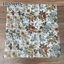 50sheets/10sheets Luxury Floral Wrapping Paper -Elegant /Sheets for Gift Box Lining,Bouquet Packaging,Ideal for Valentine's Day