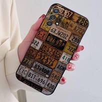 License Plates Phone Case For Samsung S24,21,22,23,30,Ultra,20,Plus,Note,10,9,Black soft silicone case SamsungS24u