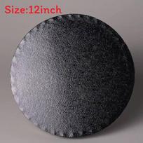 12in Round Cake Platform Paper With Pe Lamination For Baking Party And Gift juoda