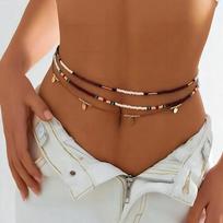 3PCS Bohemian Sexy Fashion Vintage Luxury Bead Vacation Women's Neck Chain Summer Beach Waist Chain Jewelry Accessories 2025