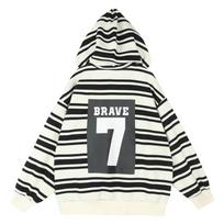 LUSON Chen Dazhu Boy's Striped Hooded Sweatshirt Jacket 120